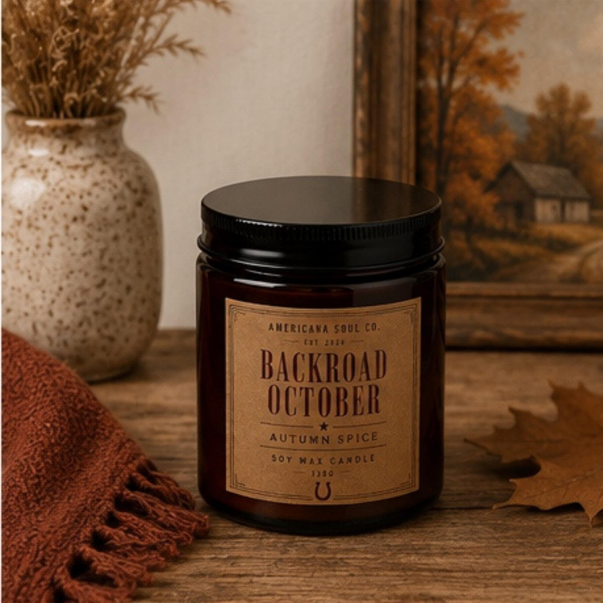 Backroad October Soy Wax Candle