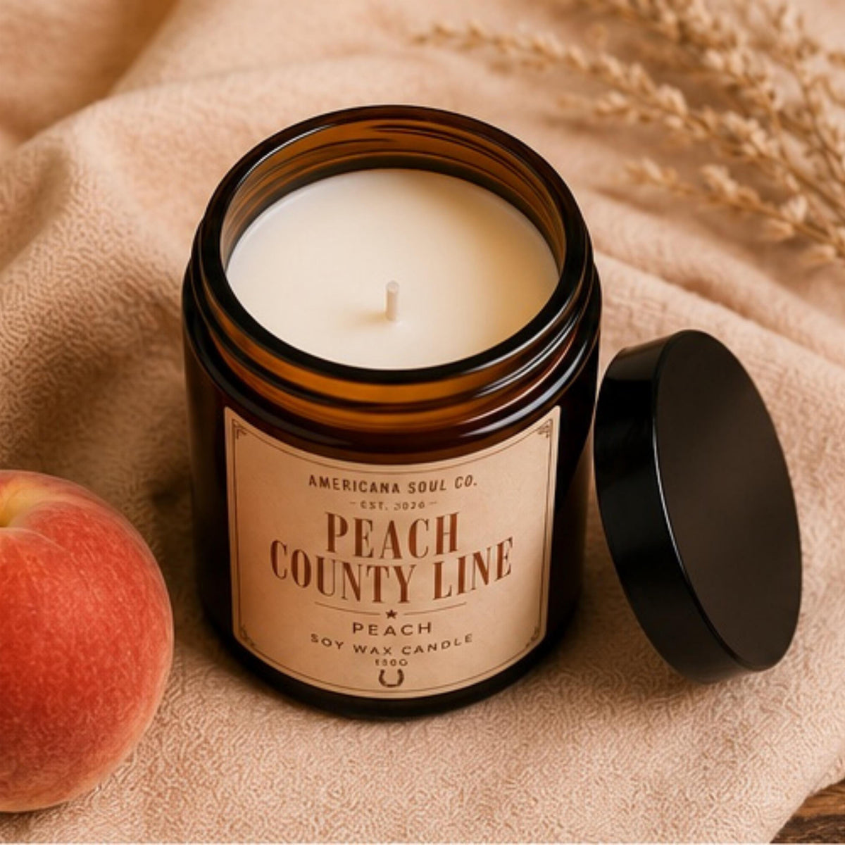 Peach County Line Soy Wax Candle