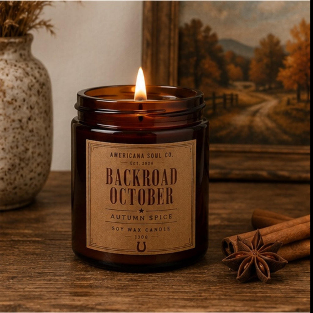 Backroad October Soy Wax Candle